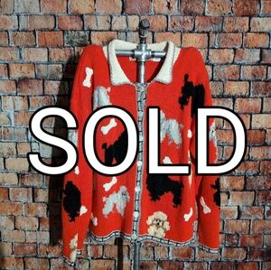 🦴Vintage Poodle Knit Sweater
